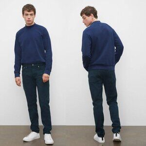 New $129 Club Monaco Super Slim Tea Dyed Green Jeans Size 32 x 32